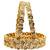 Set of 4  gold plated moissanite bangles