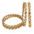 Set of 4 gold plated moissanite bangles