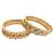 Set of 4  gold plated moissanite bangles