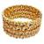 Set of 4  gold plated moissanite bangles