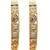 Set of 2 gold plated hexagonal moissanite screw bangles