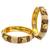 Gold plated set of 2 meenakari moti bangles