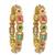 Set of 2 gold plated multicolor stone bangles