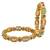 Set of 2 gold plated multicolor stone bangles