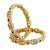 Set of 2 gold plated multicolor stone bangles
