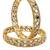Set of 2 gold plated geometric moissanite screw bangles