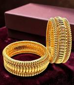 Set of 6 gold plated shindeshahi tode style bangle set