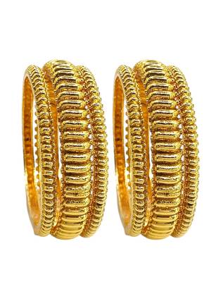 Set of 6 gold plated shindeshahi tode style bangle set 2