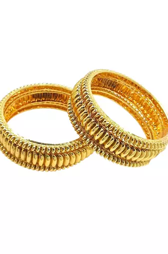 Set of 6 gold plated shindeshahi tode style bangle set