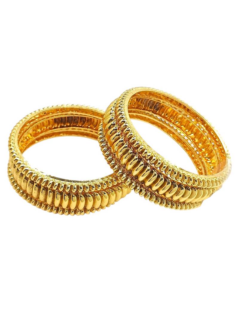 Set of 6 gold plated shindeshahi tode style bangle set