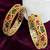 Set of 2 gold plated moti bangle set