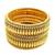 Set of 6 gold plated shindeshahi tode style bangle set