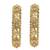 Gold plated set of 2 floral motif cz bangle set