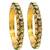 Gold plated toda kundan meenakari set of 2 bangles