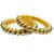 Gold plated toda kundan meenakari set of 2 bangles