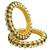 Gold plated toda kundan meenakari set of 2 bangles