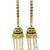 Gold plated set of 2 kundan jhumka bangles