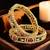 Set of 2 gold plated geometric cutout design bangle set
