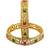 Set of 2 gold plated geometric cutout design bangle set