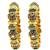 Gold plated set of 2 meenakari kundan bangles