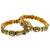 Gold plated set of 2 meenakari kundan bangles