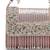 blush & bead dusky pink & pastel multi suede embellished clutch