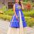 Blue colour Pure Cotton Gamthi Work Lehenga Set