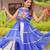 Blue colour Pure Cotton Gamthi Work Lehenga Set