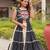 black colour Pure Cotton Gamthi Work Lehenga Set