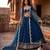 Elegance Royal Blue Zari and Sequins Embroidered Indian Designer Wedding Lehenga Choli