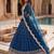 Elegance Royal Blue Zari and Sequins Embroidered Indian Designer Wedding Lehenga Choli
