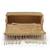   blush & bead antique gold & pastel multi suede embellished clutch