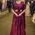 Designer wine fandy satin ready-to-wear saree with embroidered stiched blouse     wedding & party wear