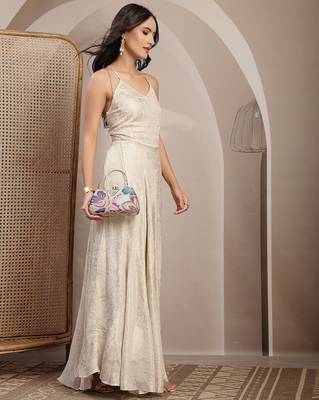 woven reverie mint green multi abstract floral embroidered clutch 8