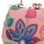   woven reverie coral multi abstract floral embroidered clutch