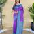 Purple pure zari weaving banarasi silk saree with imaginative blouse piece