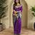 Violet paithani silk blend saree