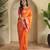 Orange color silk blend saree