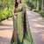 Elegant dark green kanchipattu silk saree with contrast weaving border