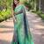 Elegant green kanchipattu silk saree with contrast weaving border
