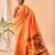 Orang bandhani weaving saree with paithani pallu