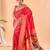 Red bandhani weaving saree with paithani pallu