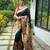 Black silk blend saree with meenakari motifs