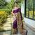 Wine silk blend saree with meenakari motifs
