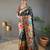 Black soft silk saree with rich weaved paithani pallu & 3d traditional design with gold and silver zari