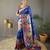 Violet soft silk blend saree with rich weaved heavy pallu & 3d traditional design with gold and silver zari