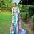 Traditional lavender silk blend saree with vibrant floral motifs