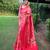 Traditional pink paithani saree with vibrant floral motifs
