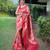 Traditional wine paithani saree with vibrant floral motifs