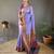 Lavender color silk blend saree with rich contrast weaving pallu & border and beautiful buttis